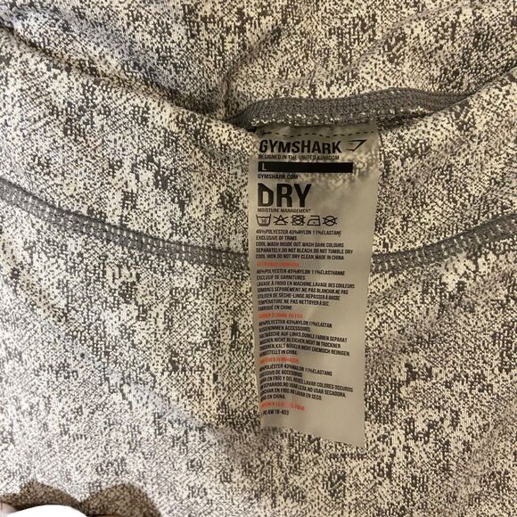 Gymshark Legging Women Sz Large Dry Moisture Management Athletic Gray Athleisure - Picture 10 of 10